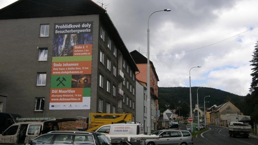 Nové poutače v Jáchymově