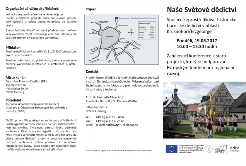 Pozvánka na úvodní konferenci k projektu Naše světové dědictví